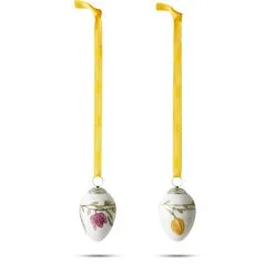 Kähler Hammershøi Easter Påskeæg Ophæng 2 Stk. H4,7 Cm