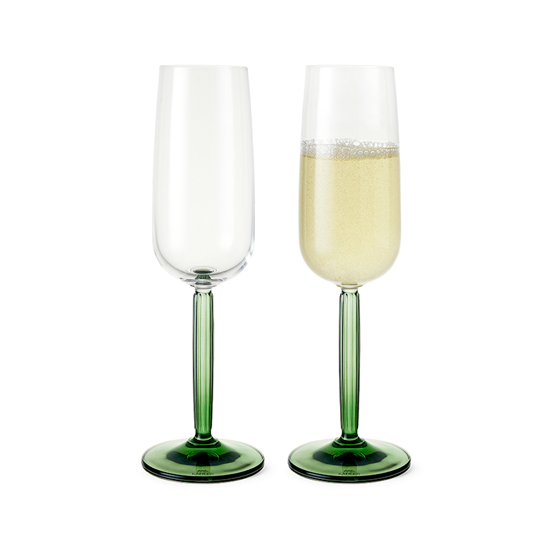 Kähler Hammershøi Champagneglas Grøn 2 Stk. 24 Cl 1 Kähler Hammershøi Champagneglas Grøn 2 Stk. 24 Cl