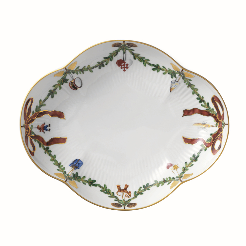 Royal Copenhagen Stjerne Riflet Jul Fad 22 Cm 1 Royal Copenhagen Stjerne Riflet Jul Fad 22 Cm