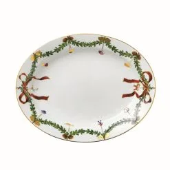 Royal Copenhagen Stjerne Riflet Jul Fad 37 Cm