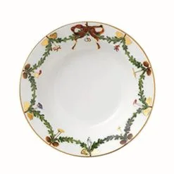 Royal Copenhagen Stjerne Riflet Jul Dyb Tallerken 17 Cm
