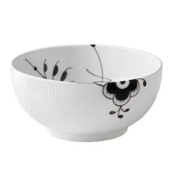 Royal Copenhagen Sort Mega Riflet Skål, 180 Cl