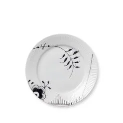 Royal Copenhagen Sort Mega Riflet Tallerken 19 Cm