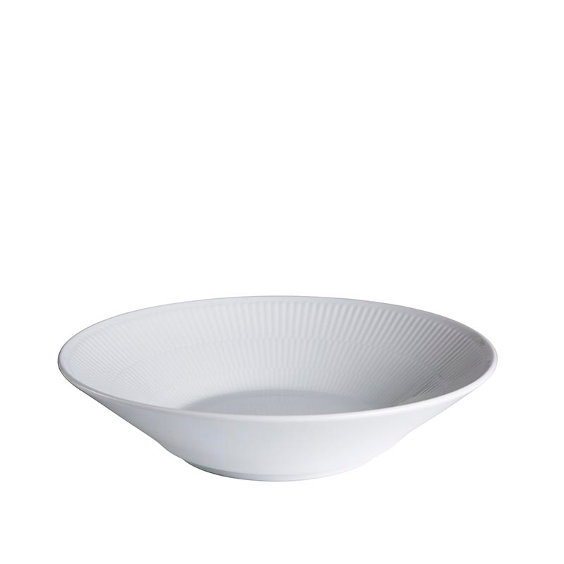 Royal Copenhagen Hvid Riflet Dyb Tallerken 24 Cm 1 Royal Copenhagen Hvid Riflet Dyb Tallerken 24 Cm