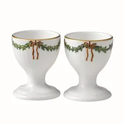 Royal Copenhagen Stjerne Riflet Jul æggebæger 2 Stk