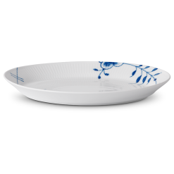 Royal Copenhagen Blå Mega Riflet Oval Tallerken 30 Cm