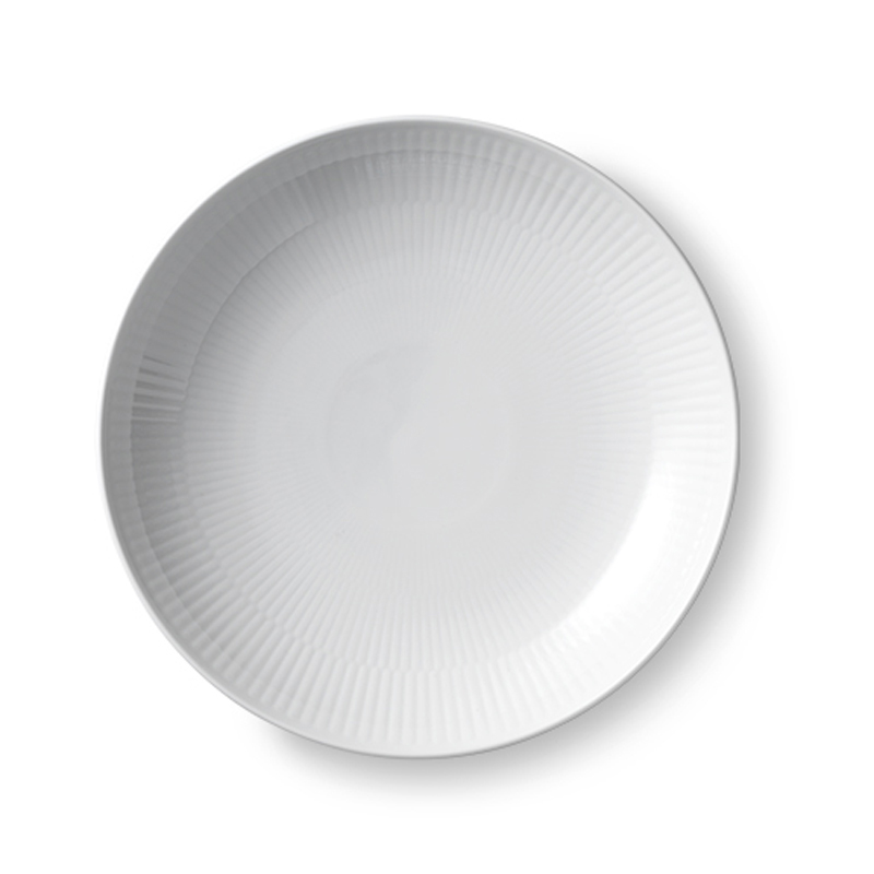 Royal Copenhagen Hvid Riflet Moderne Tallerken 20 Cm 1 Royal Copenhagen Hvid Riflet Moderne Tallerken 20 Cm