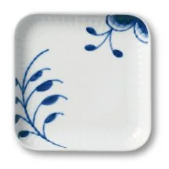 Royal Copenhagen Blå Mega Riflet Firkantet Asiet 9 Cm