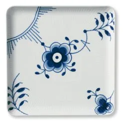 Royal Copenhagen Blå Mega Riflet Firkantet Tallerken 20 Cm