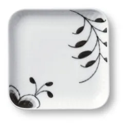 Royal Copenhagen Sort Mega Riflet Firkantet Asiet 9 Cm