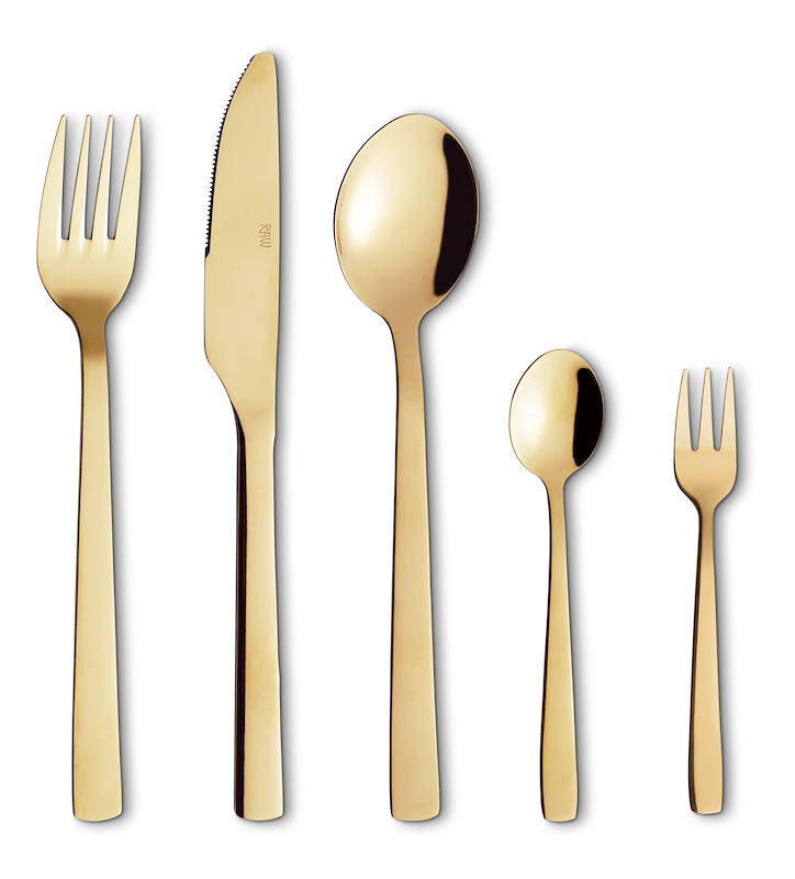 Aida RAW RAW Bestiksæt 60 Dele Guld 1 Aida RAW RAW Bestiksæt 60 Dele Guld