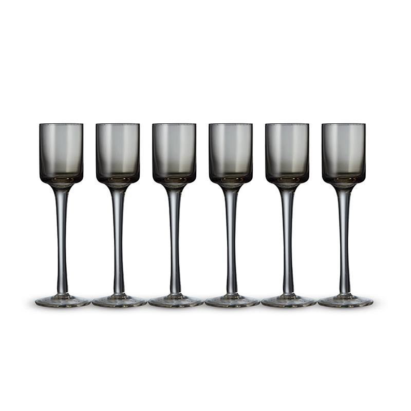 Lyngby Glas Snapseglas Grå 6 Stk 5 Cl 1 Lyngby Glas Snapseglas Grå 6 Stk 5 Cl