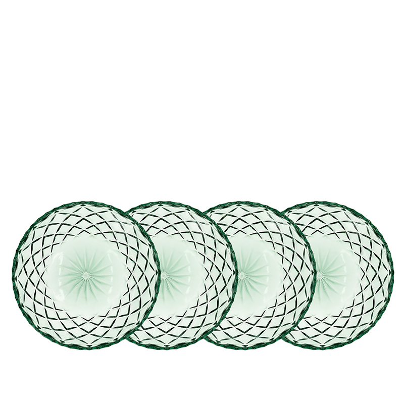 Lyngby Glas Sorrento Asiet Grøn 4 Stk. 16 Cm 1 Lyngby Glas Sorrento Asiet Grøn 4 Stk. 16 Cm