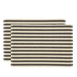 Södahl Statement Stripe Dækkeserviet Ash 2 Stk. 33x48 Cm