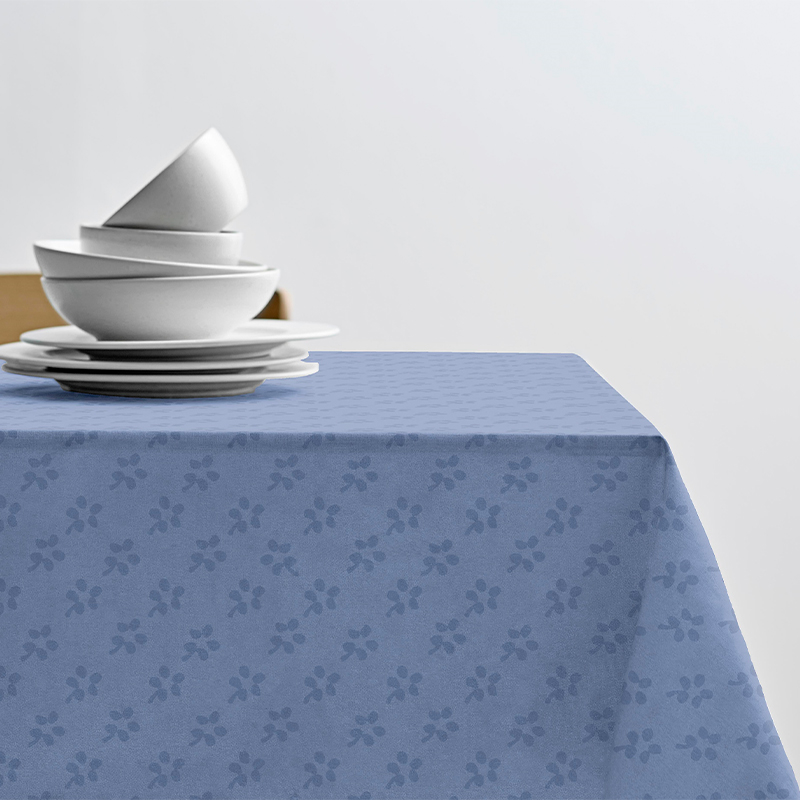 Södahl Forget-me-not Damaskdug Sky Blue 140x320 Cm 1 Södahl Forget-me-not Damaskdug Sky Blue 140x320 Cm