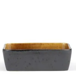 Bitz Fad Rektangulær Sort/amber 19x14 Cm
