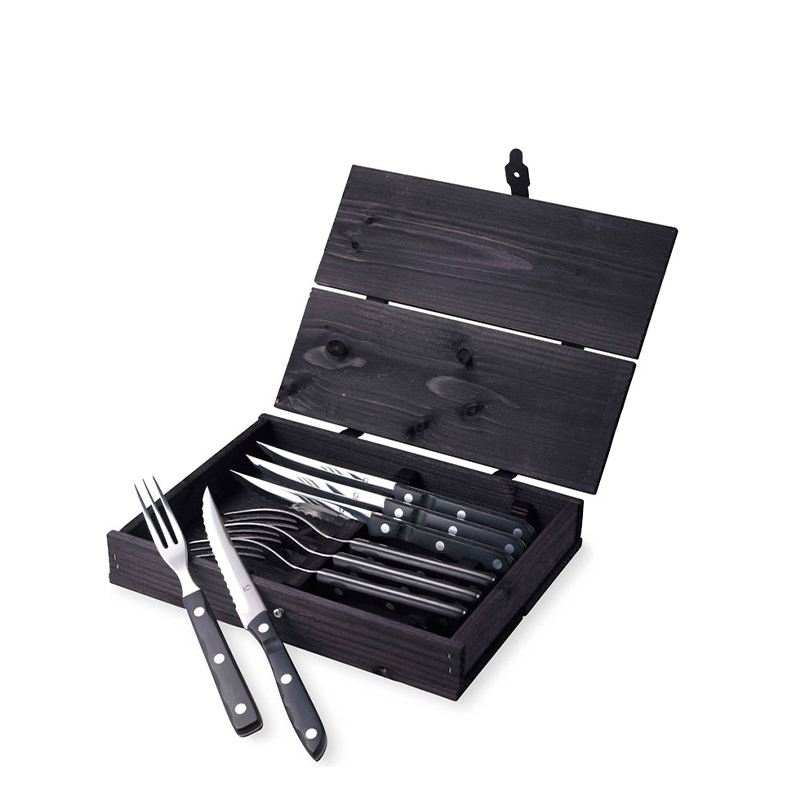 Gense Old Farmer Steak/Grillbestik Sort 8 Dele 1 Gense Old Farmer Steak/Grillbestik Sort 8 Dele